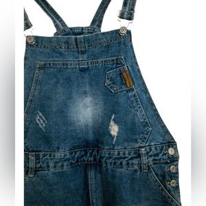 Maternity Distressed Overalls